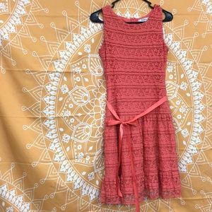 Coral Lace Dress